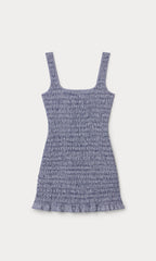 THE GARDEN DRESS SHORE BLUE PLAID