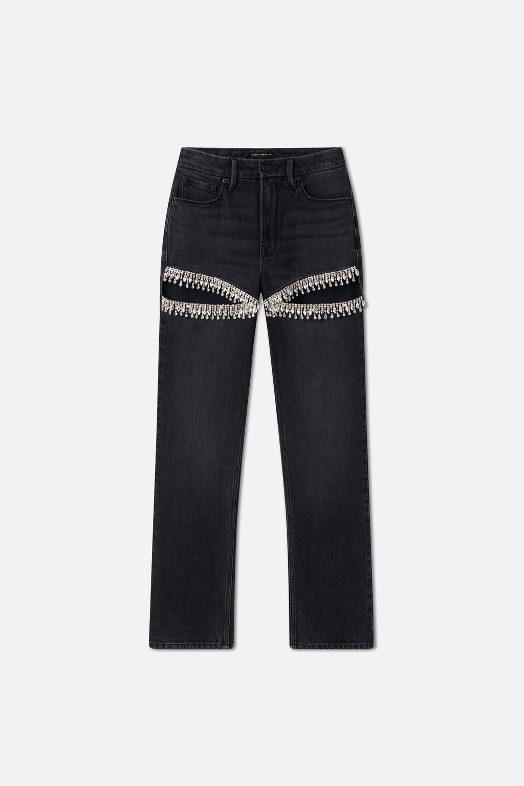 GOOD ICON STRAIGHT DIAMOND JEANS BLACK376
