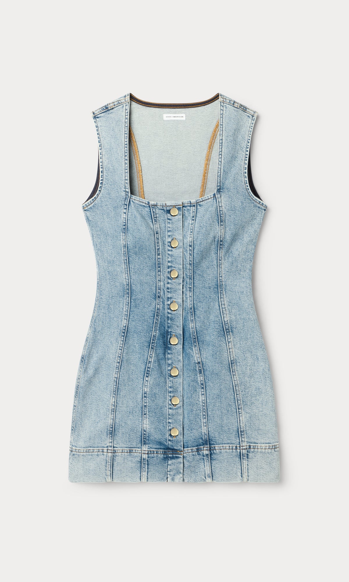MINI BUTTON FRONT DRESS INDIGO1104