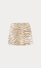 GOOD 90S TIGER MINI SKIRT BROWN TIGER