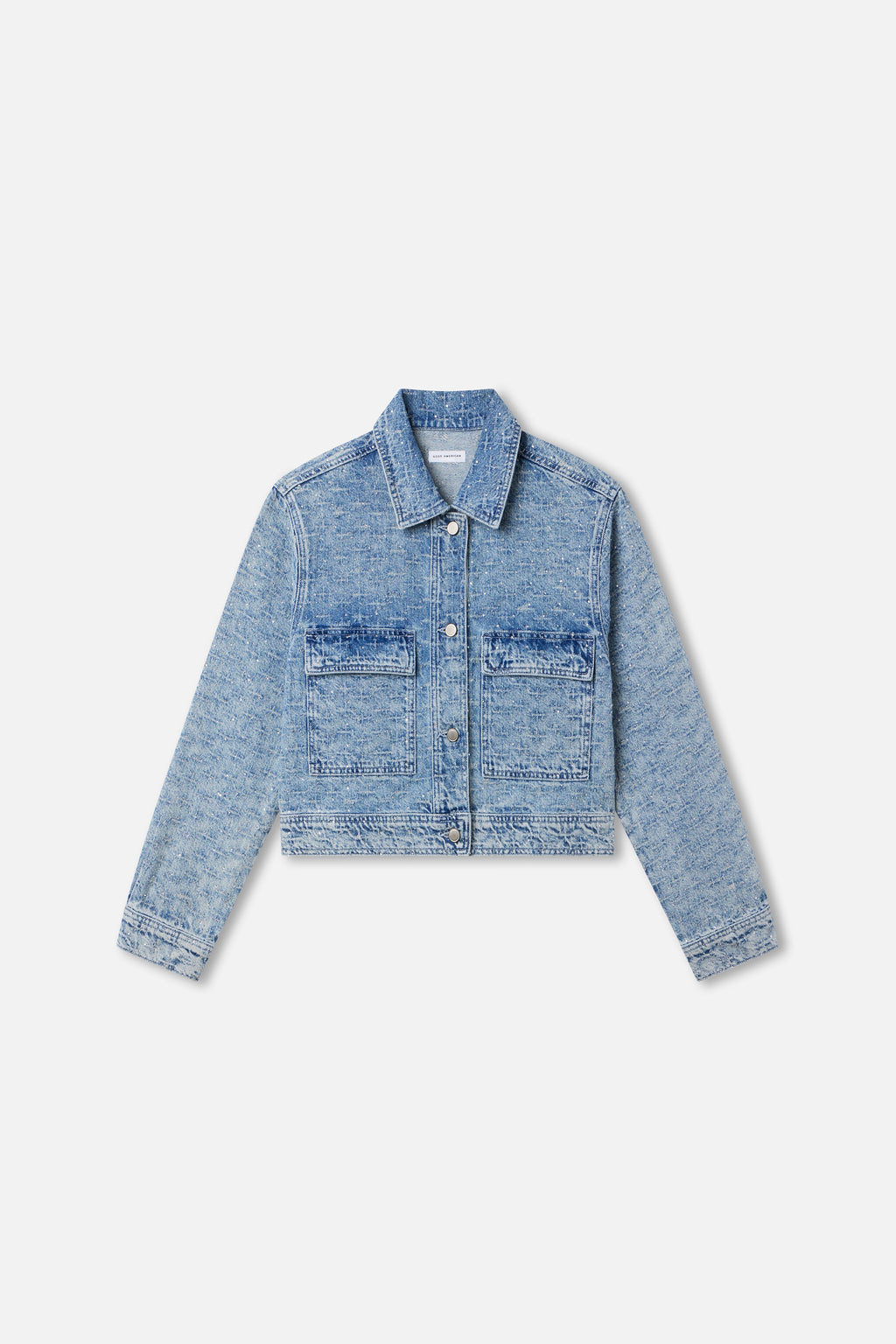CRYSTAL DENIM JACKET INDIGO1070