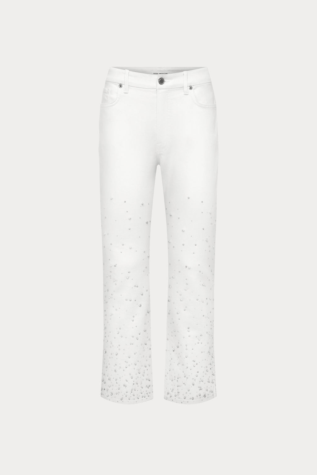 GOOD ICON STRAIGHT ANKLE PEARL JEANS WHITE001