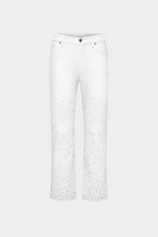 GOOD ICON STRAIGHT ANKLE PEARL JEANS WHITE001