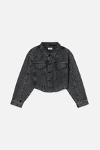DOLLY CRYSTAL DENIM JACKET BLACK415
