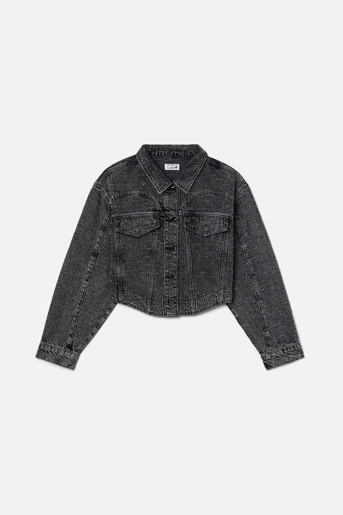 DOLLY CRYSTAL DENIM JACKET BLACK415