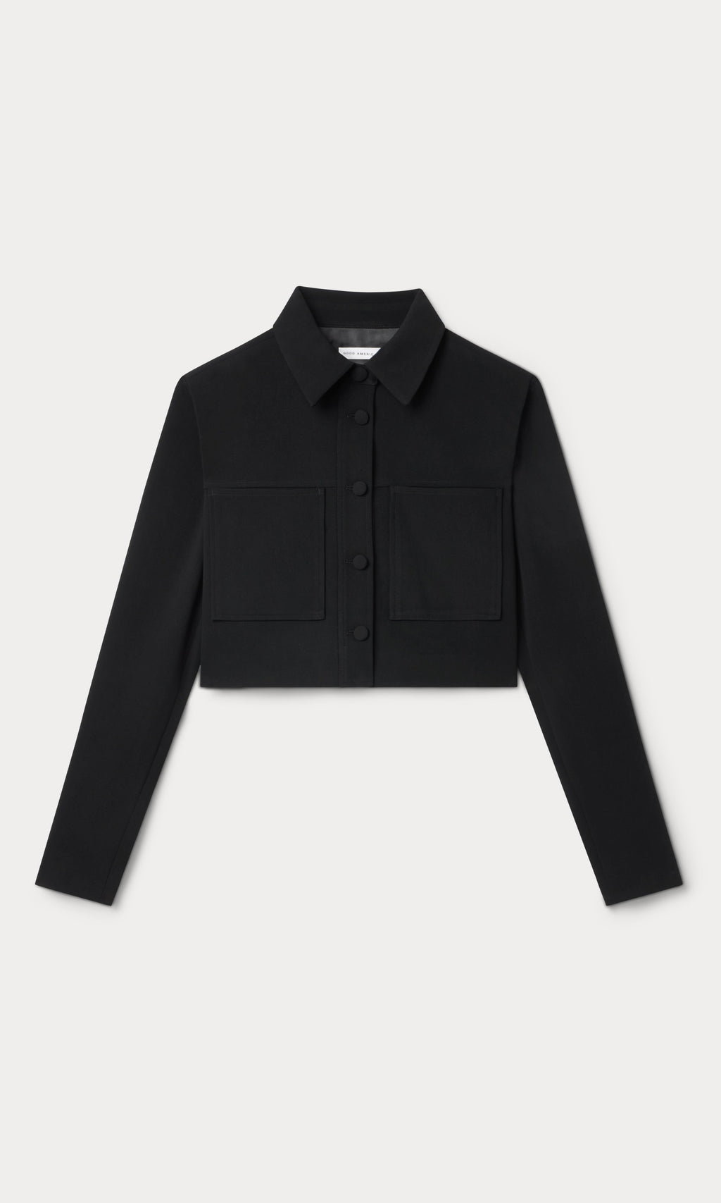 LUXE SUITING CROPPED JACKET BLACK001