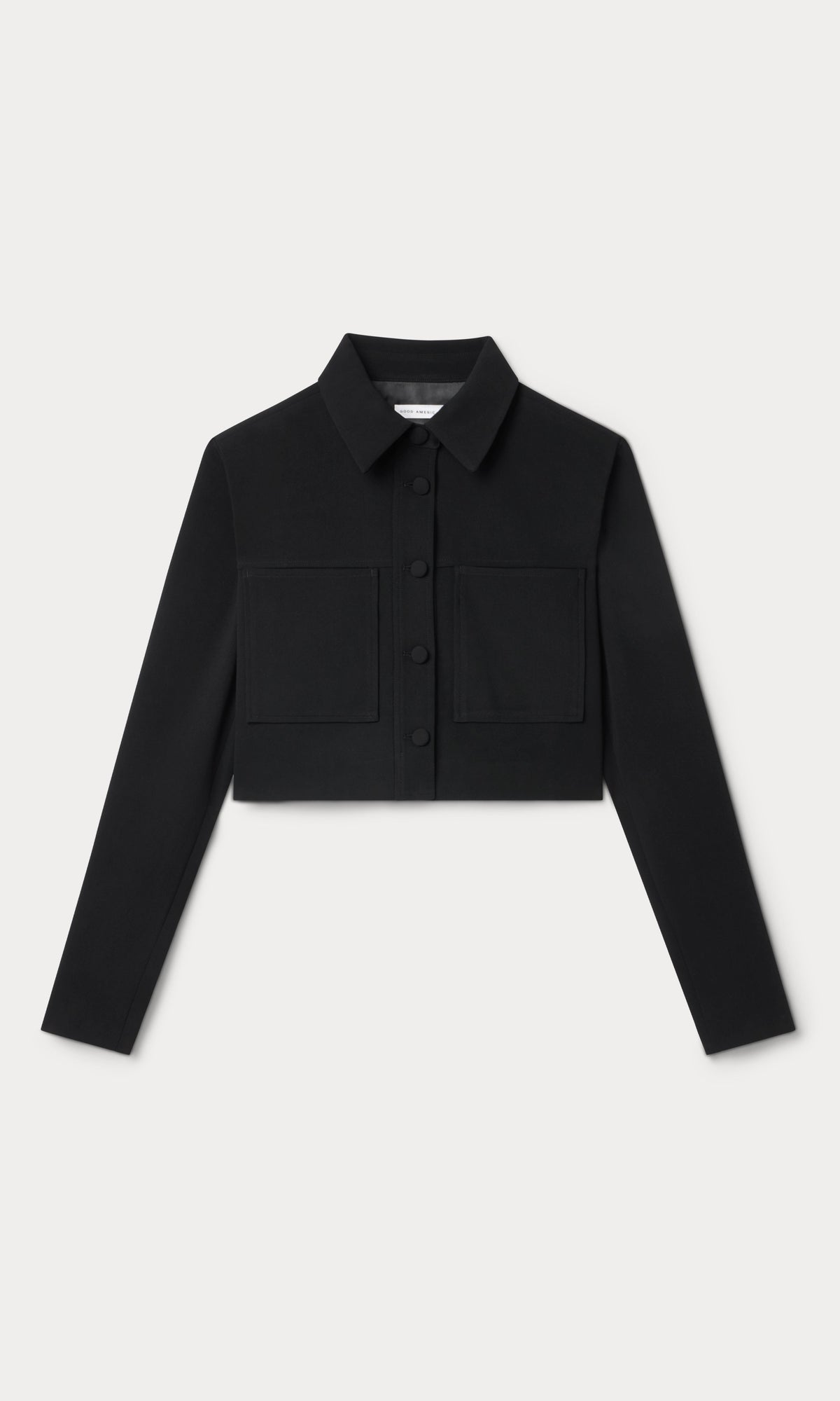 LUXE SUITING CROPPED JACKET BLACK001