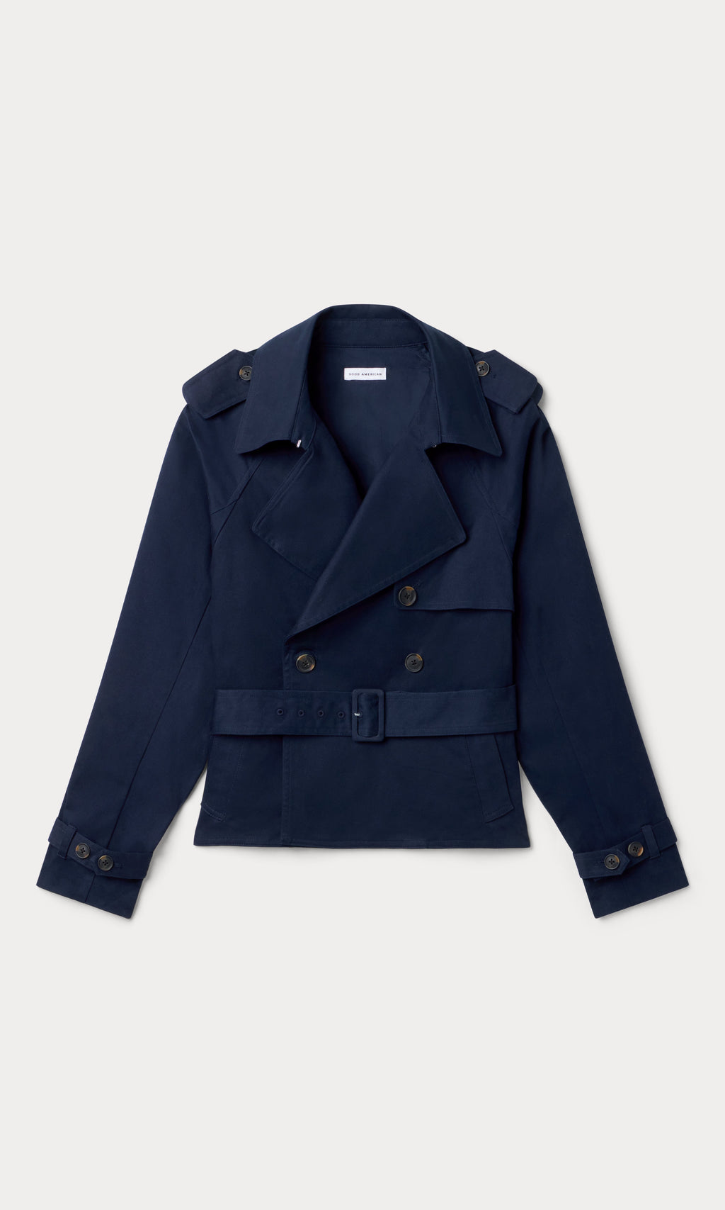 THE CROPPED TRENCH JACKET NEW NAVY002