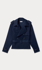THE CROPPED TRENCH JACKET NEW NAVY002