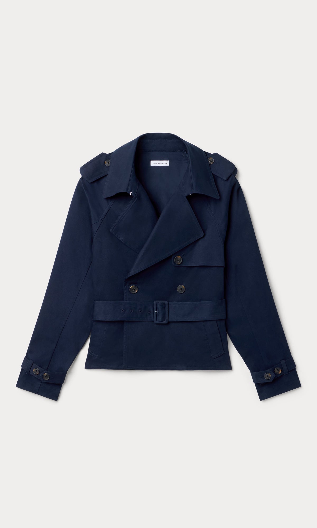 THE CROPPED TRENCH JACKET NEW NAVY002