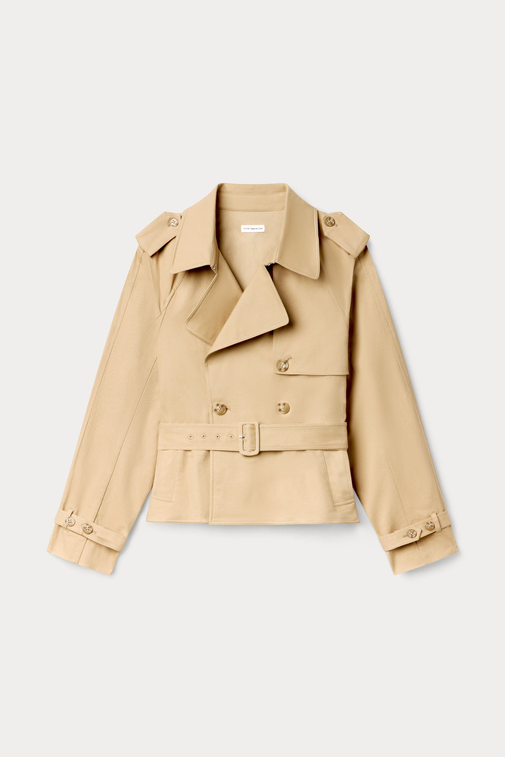 THE CROPPED TRENCH JACKET SANDY FAWN