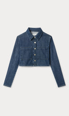 DENIM CROPPED JACKET INDIGO1187