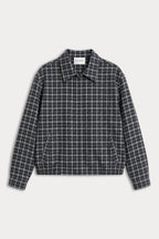 THE LIGHTWEIGHT BOMBER JACKET CHARCOAL PLAID