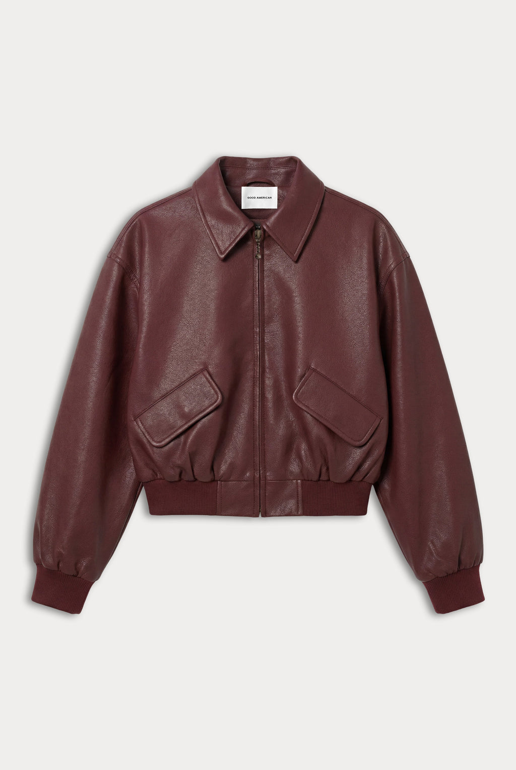 THE BETTER THAN LEATHER BOMBER JACKET BERRY NOIR