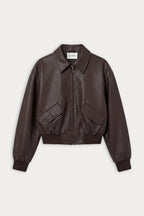 THE BETTER THAN LEATHER BOMBER JACKET ESPRESSO