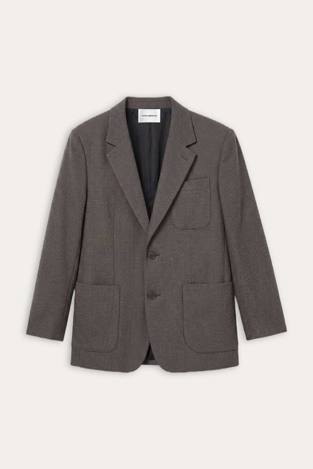 THE OVERSIZED BLAZER CHARCOAL MINI HOUNDSTOOTH