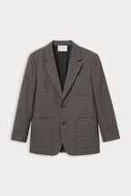 THE OVERSIZED BLAZER CHARCOAL MINI HOUNDSTOOTH