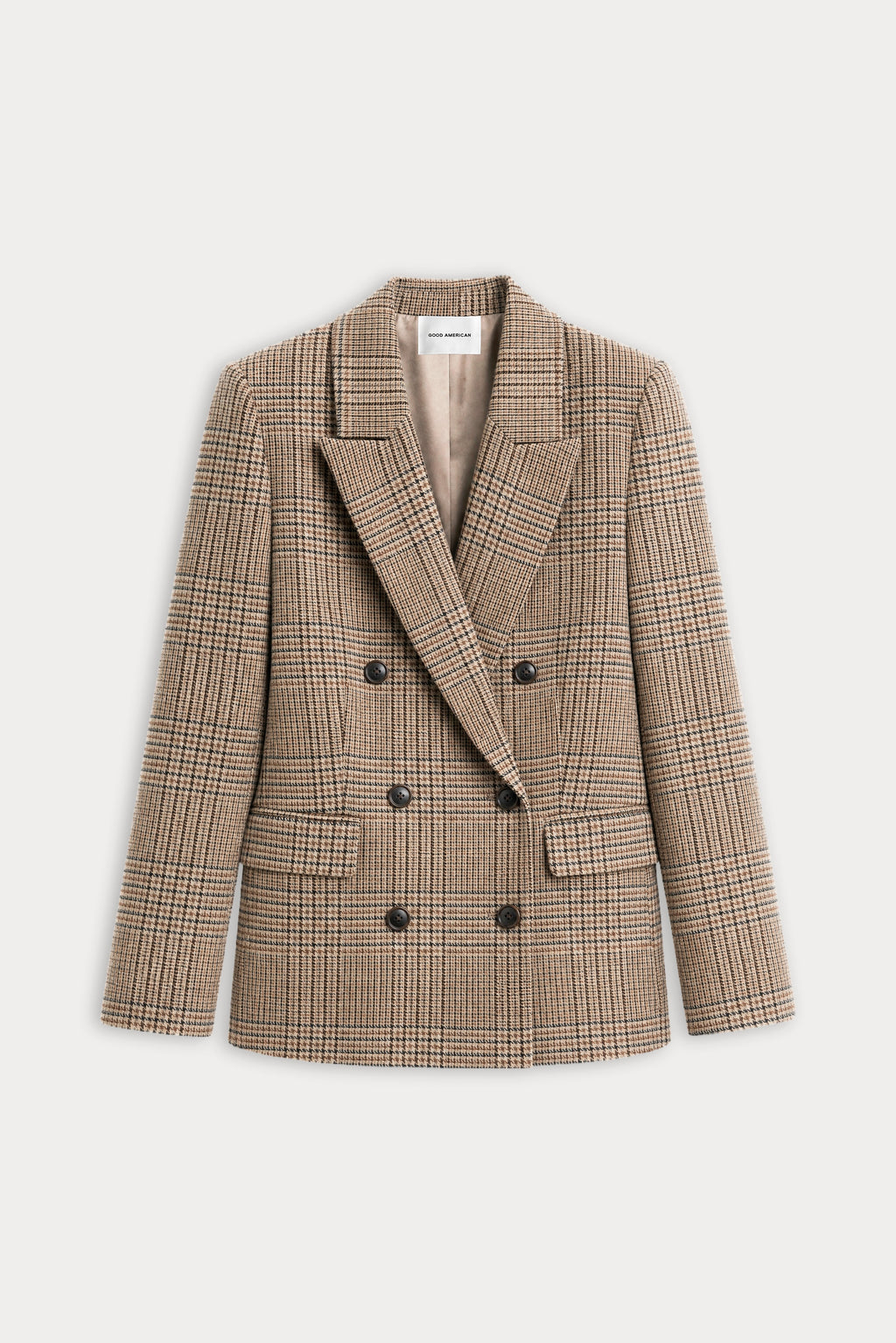 THE DOUBLE BREASTED BLAZER BROWN PLAID