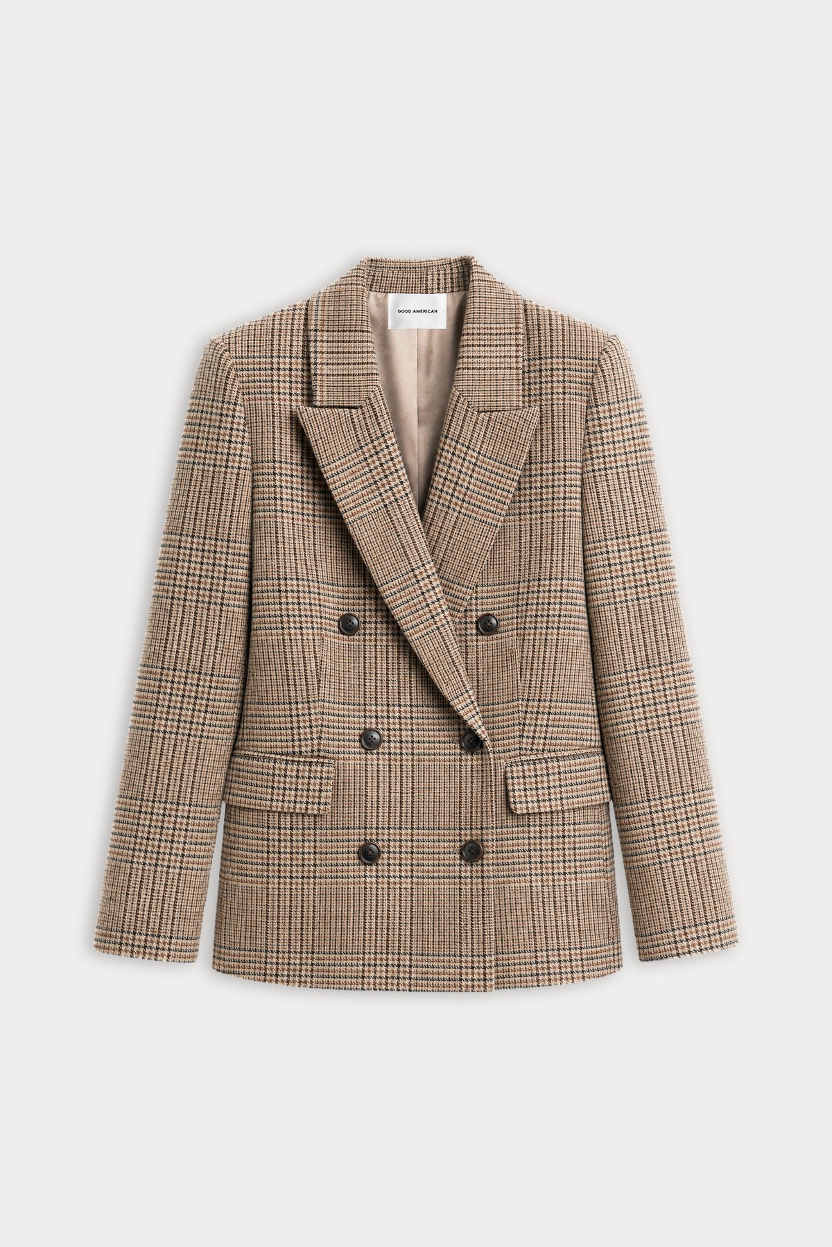 THE DOUBLE BREASTED BLAZER BROWN PLAID