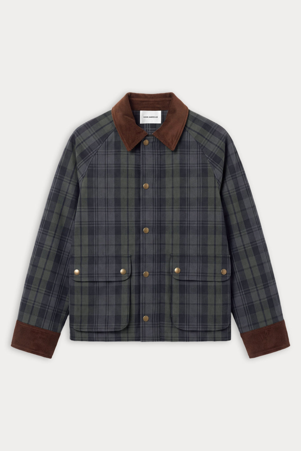 THE HERITAGE JACKET NAVY AND GREEN PLAID