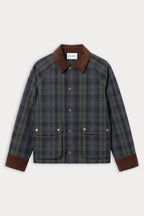THE HERITAGE JACKET NAVY AND GREEN PLAID