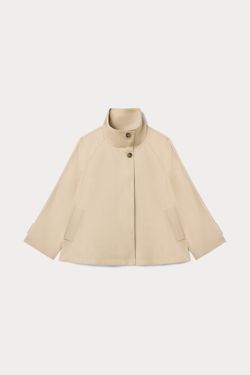 THE FUNNEL NECK TRENCH LIGHT TAUPE
