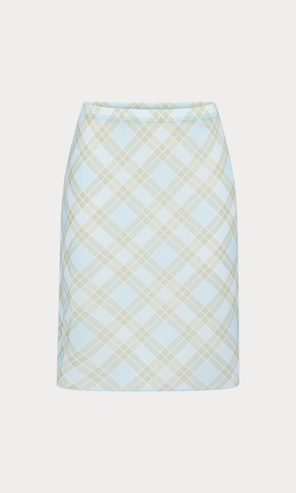 THE MESH MIDI SKIRT SUMMER PLAID HONEY
