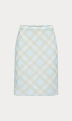 THE MESH MIDI SKIRT SUMMER PLAID HONEY