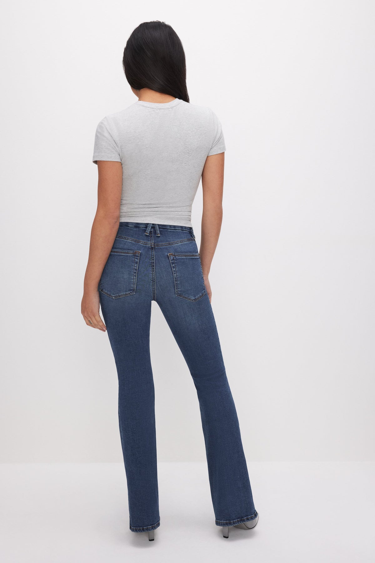 GOOD PETITE FLARE JEANS BLUE004