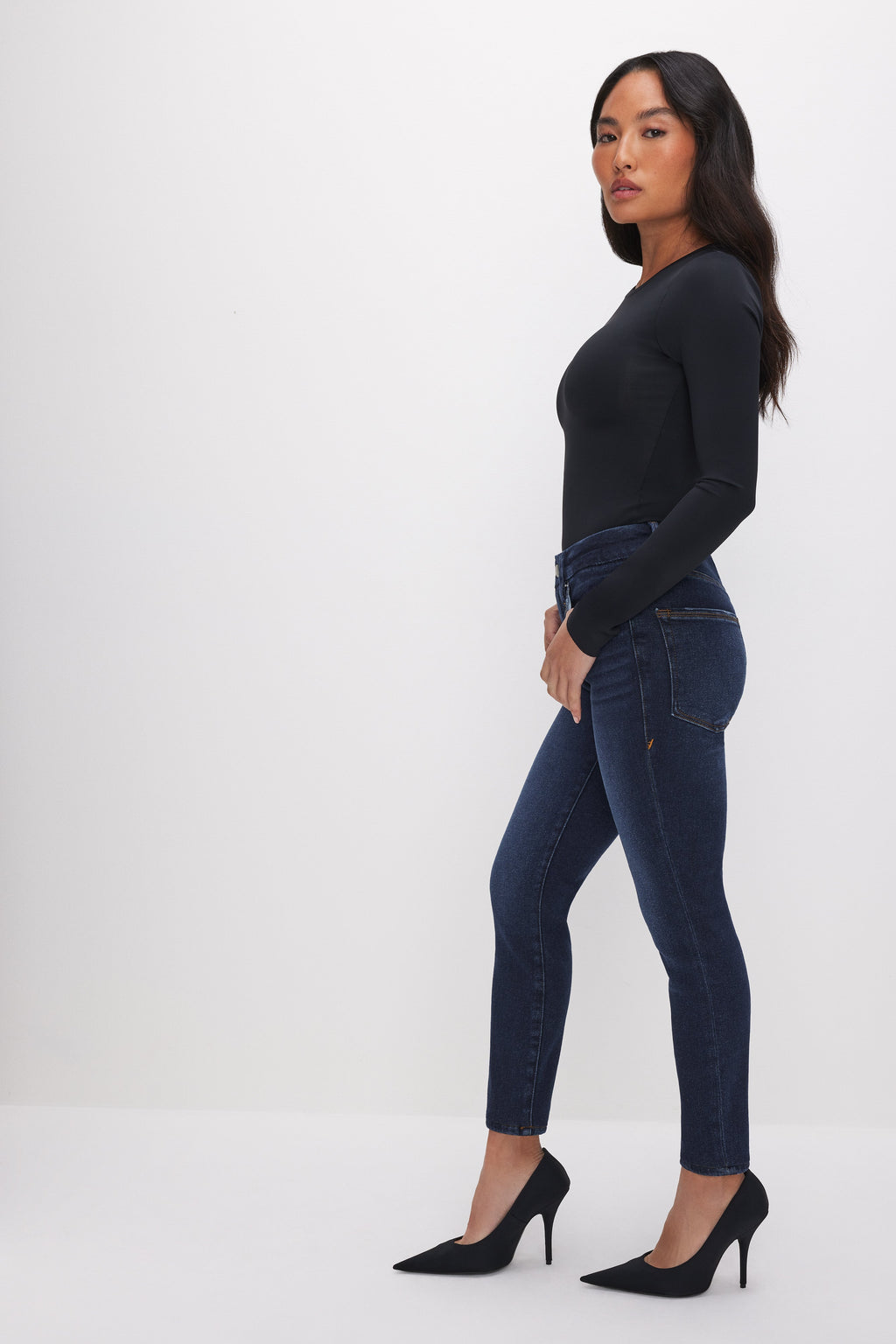 GOOD PETITE SKINNY JEANS BLUE866