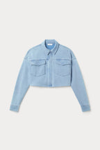 JEANIUS CROPPED JACKET INDIGO376