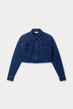 JEANIUS CROPPED JACKET INDIGO377