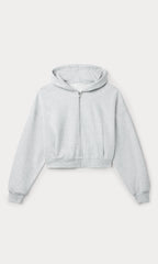 THE ZIP UP SWEATSHIRT HEATHER GREY