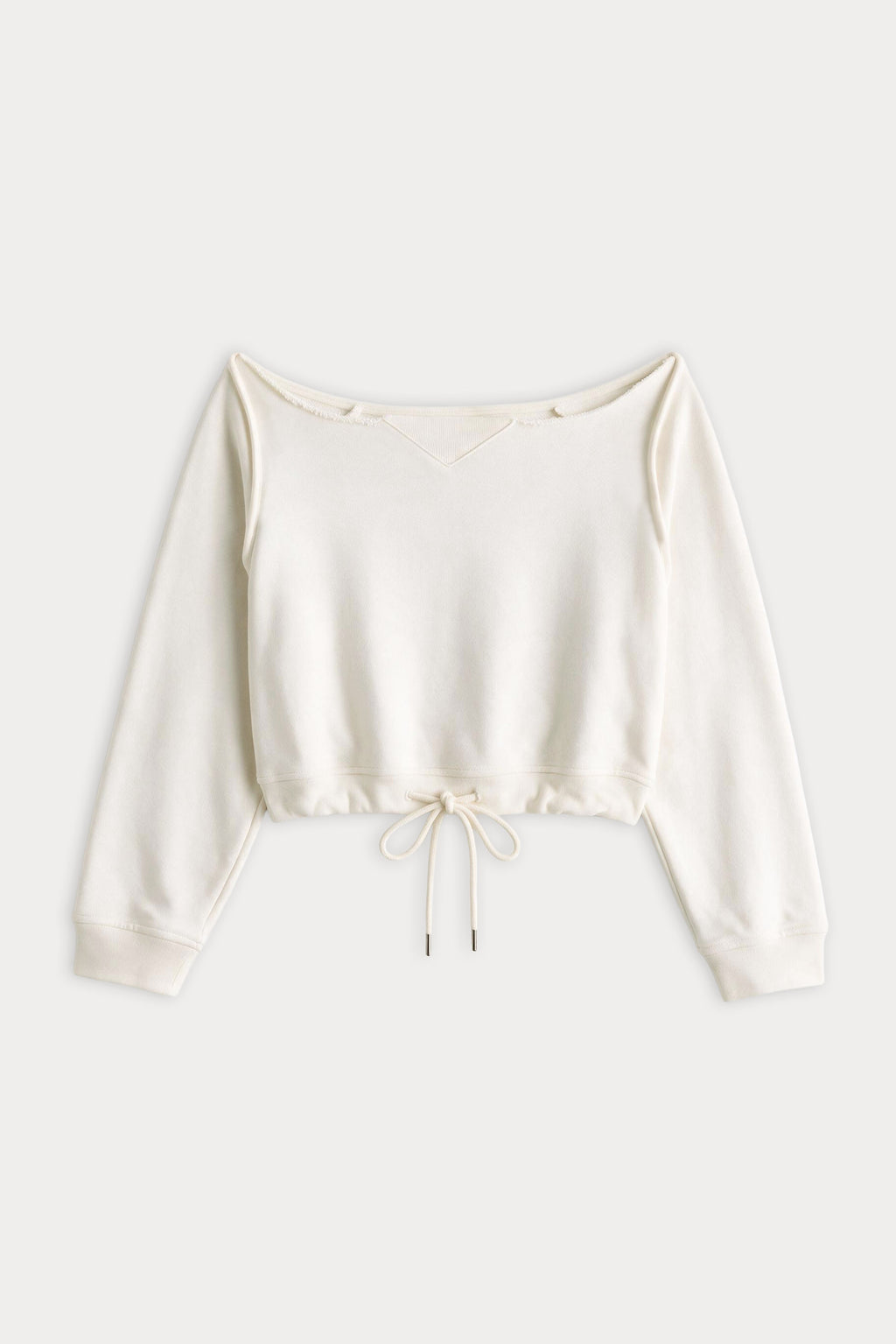 THE FRENCH TERRY TIE SWEATSHIRT CHALK