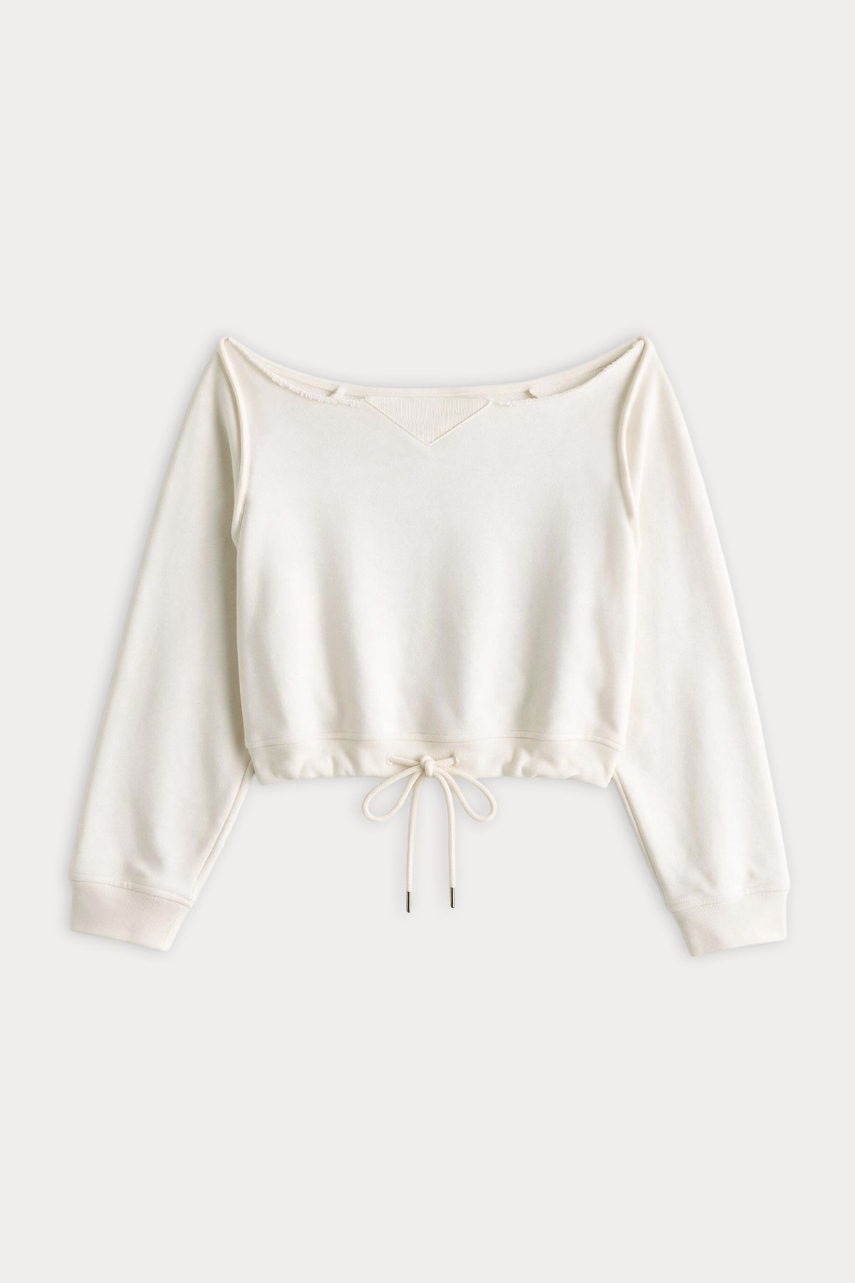 THE FRENCH TERRY TIE SWEATSHIRT CHALK