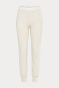 THE FRENCH TERRY BUTTON FRONT LEGGING OATMEAL HEATHER