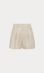 LINEN TROUSER SHORTS OAT