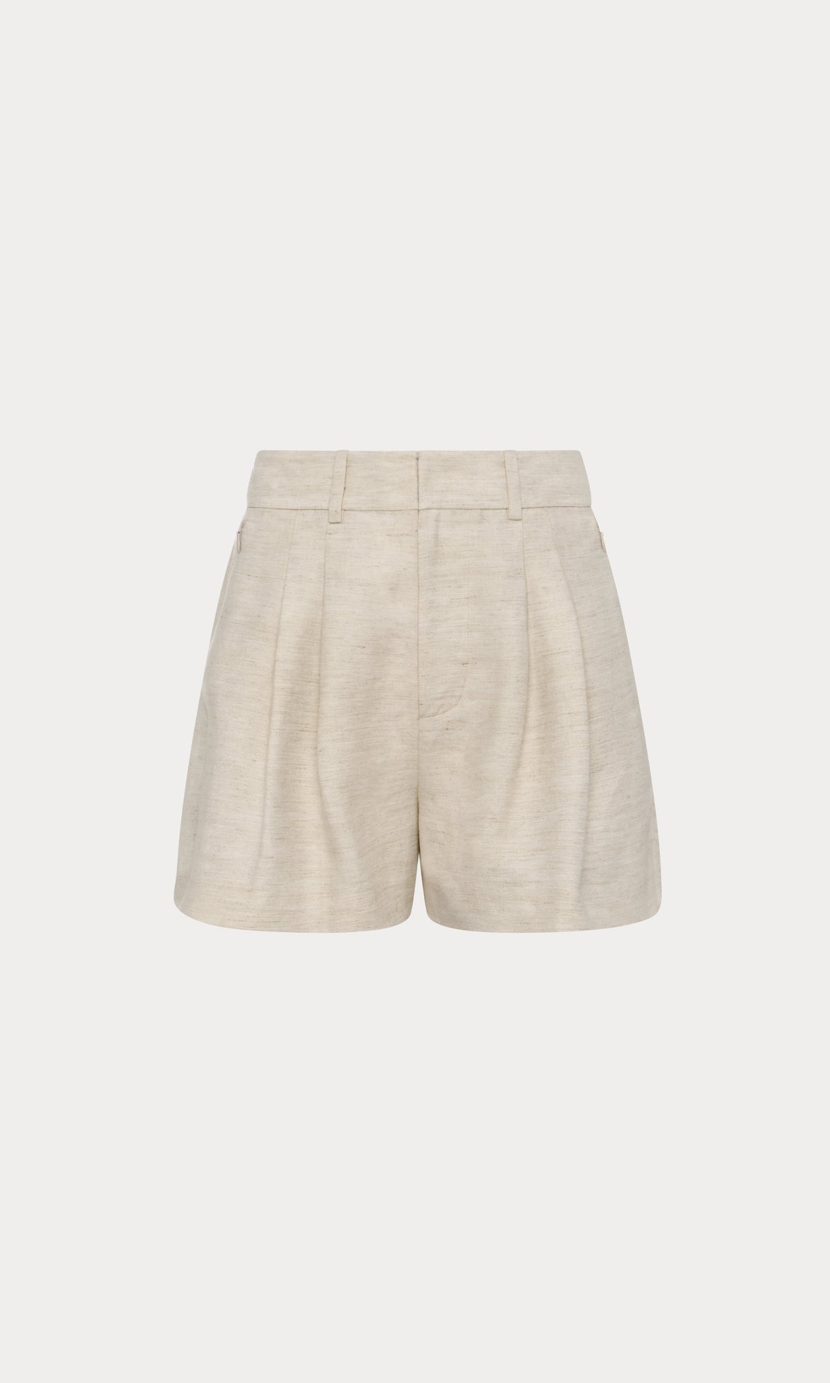LINEN TROUSER SHORTS OAT