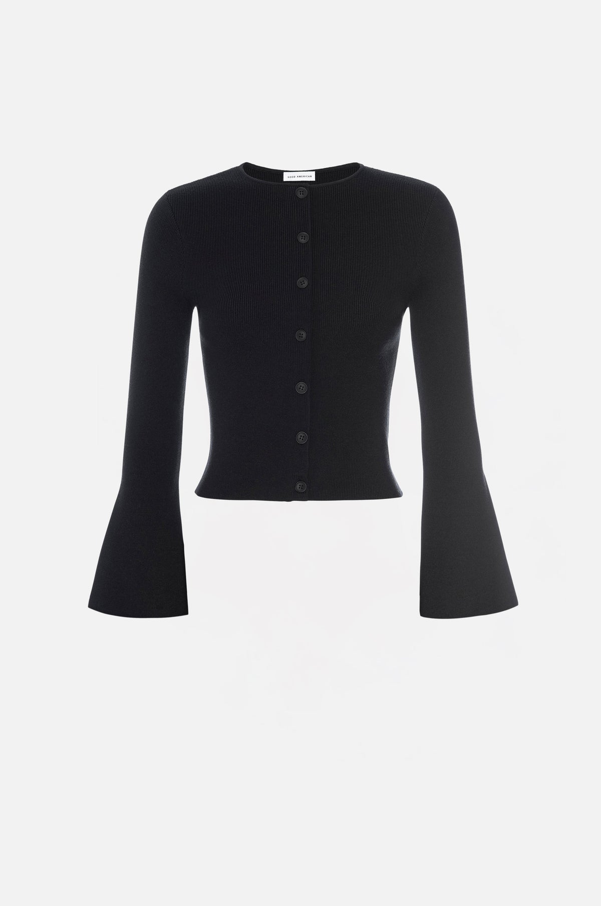 BELL SLEEVE KNIT CARDIGAN BLACK001