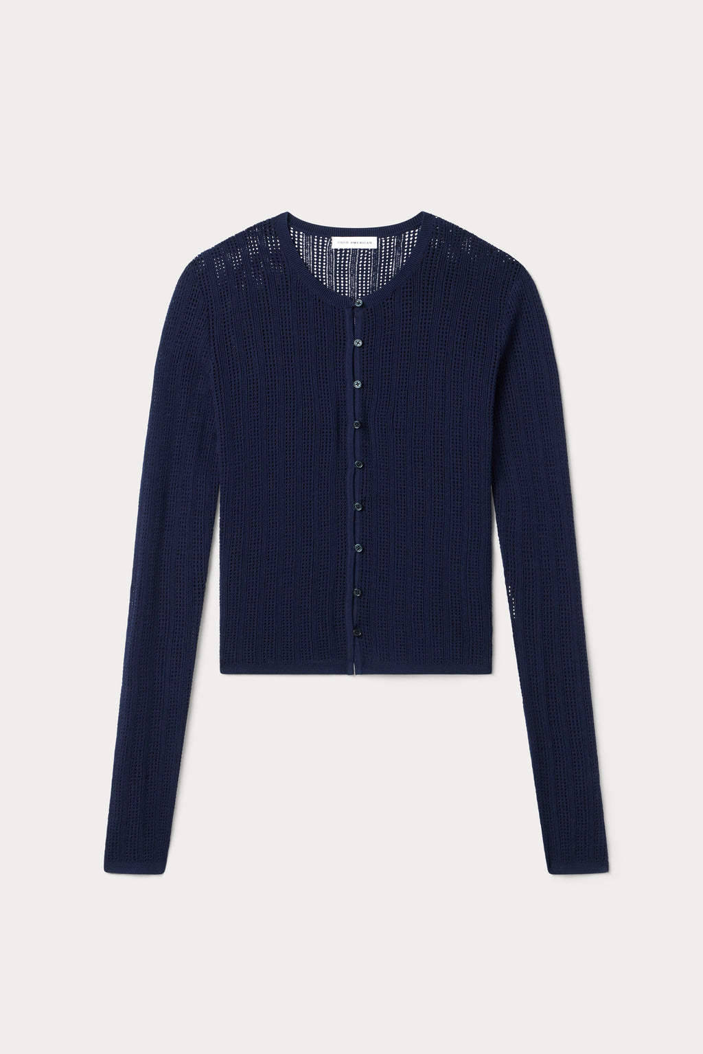 THE OPEN KNIT CARDIGAN MIDNIGHT BLUE