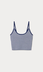 THE KEEPSAKE TANK NAVY GINGHAM
