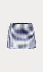 THE KEEPSAKE SKORT NAVY GINGHAM