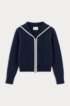 THE KNIT SAILOR ZIP UP NEW NAVY002