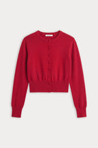 THE FINE KNIT CARDIGAN CRIMSON ROSE