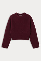 THE CHUNKY KNIT SWEATER BERRY NOIR
