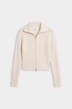 THE CABLE ZIP UP CHALK