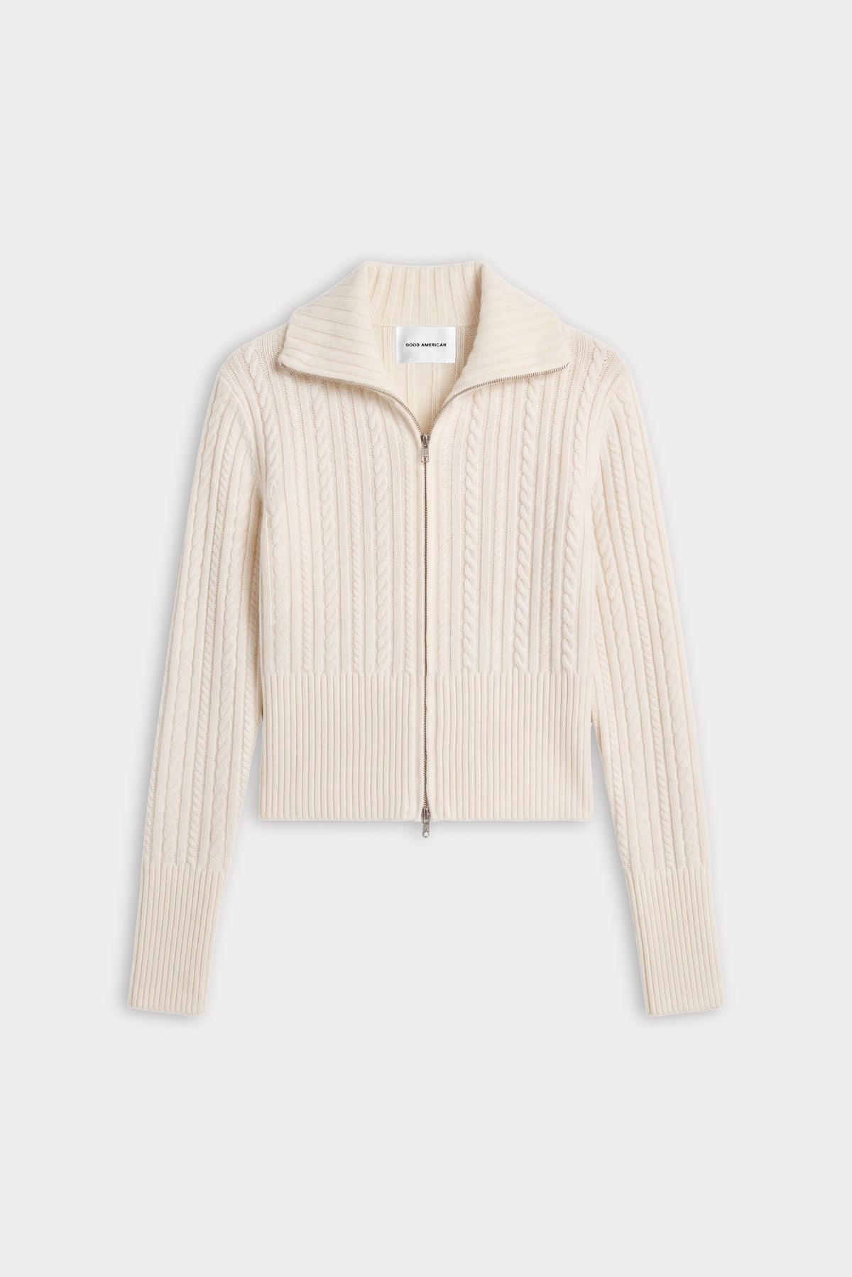 THE CABLE ZIP UP CHALK
