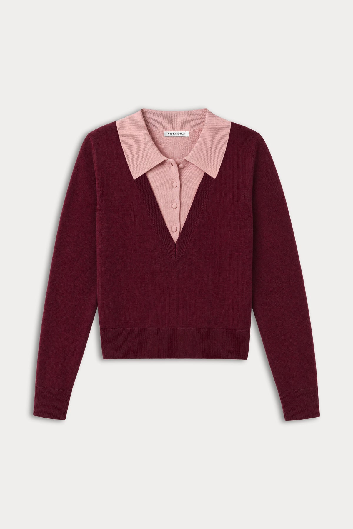 THE TWO IN ONE SWEATER BERRY NOIR WITH BLUSH