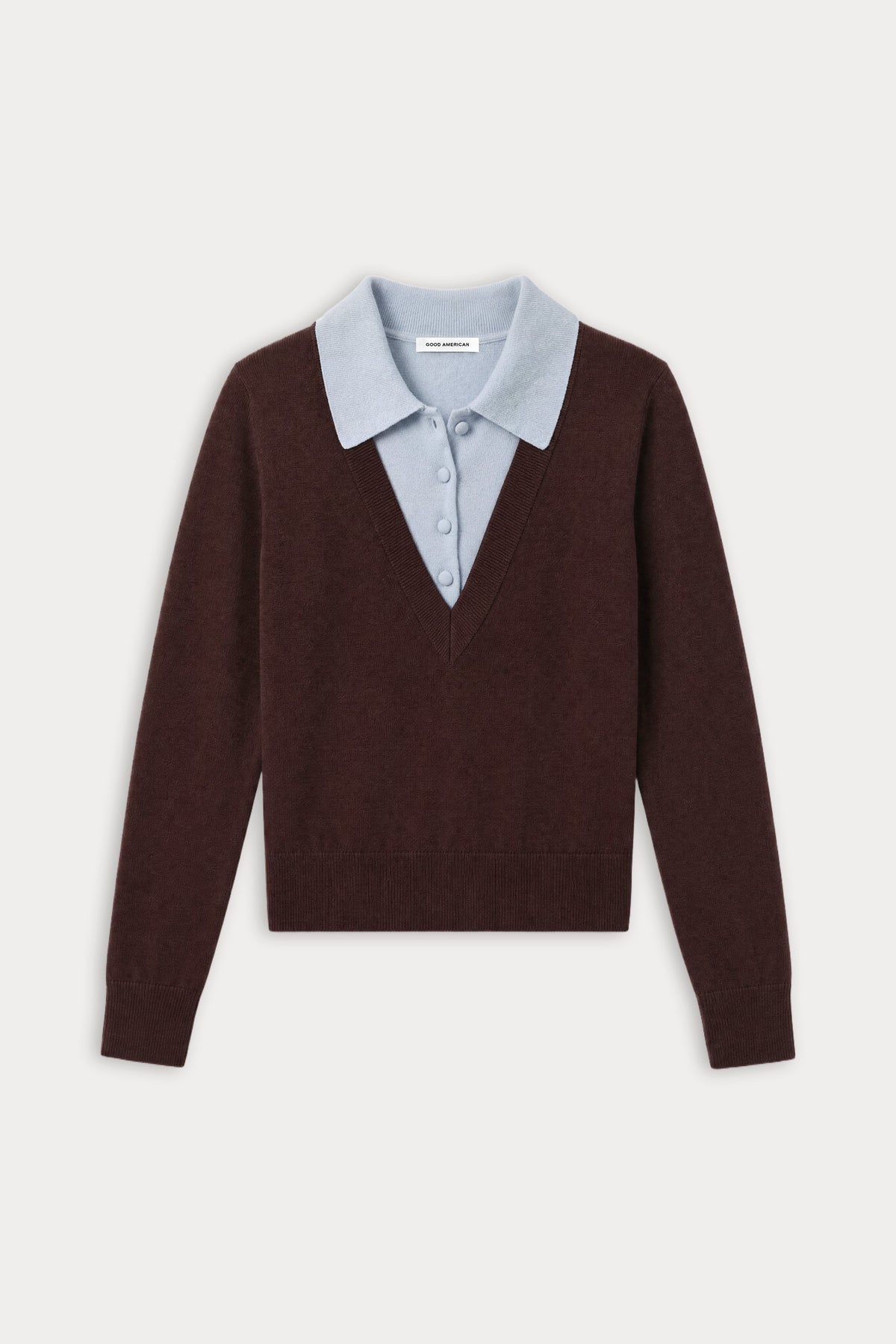 THE TWO IN ONE SWEATER MOCHA WITH SKY
