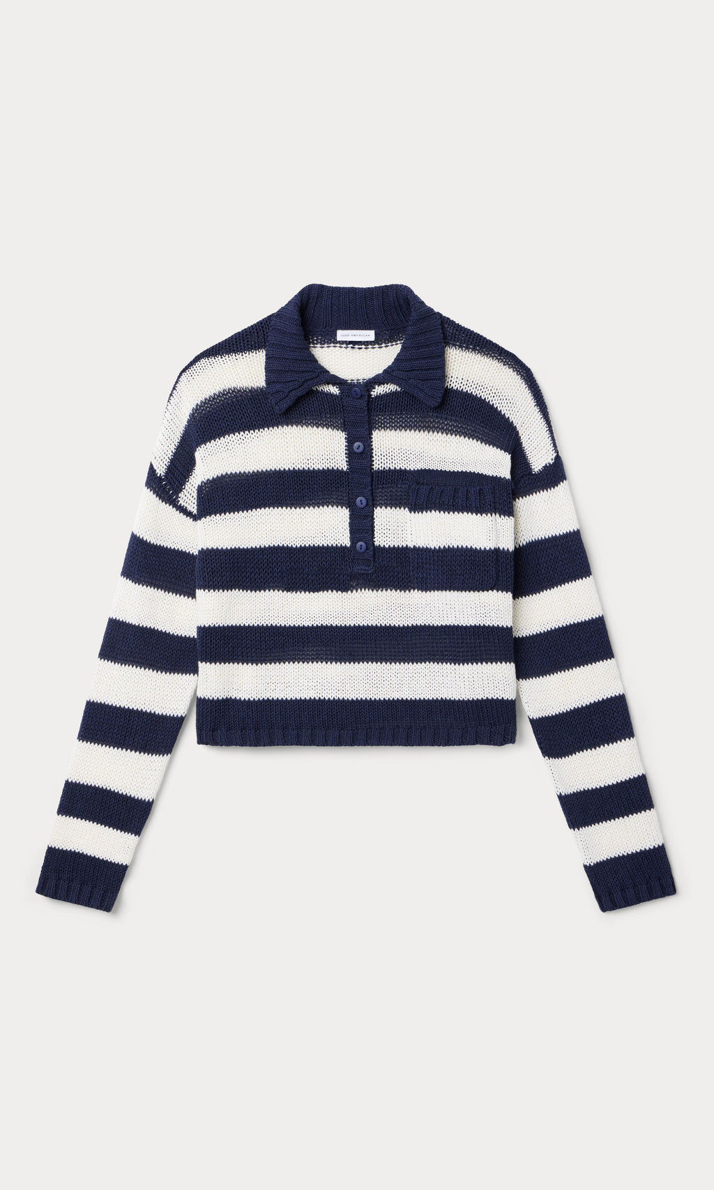 THE HARBOR SWEATER HORIZON INK STRIPE
